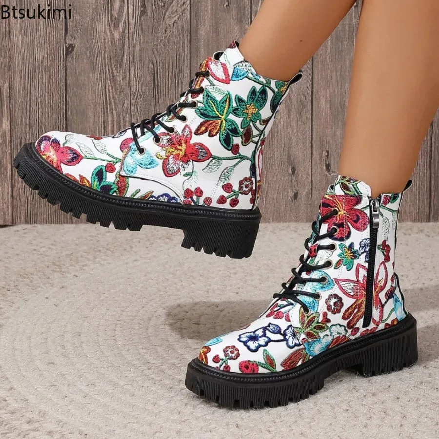 Ethnic Fashion Women - Botas femininas da moda, com fecho