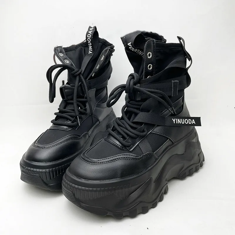 Ethnic Modern Fashion - Outono inverno botas de plataforma feminina