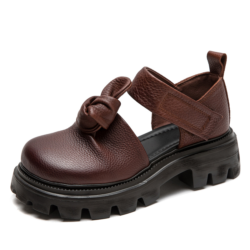 Ethnic Fashion Women - Sapatos de Plataforma com Nó Étnico