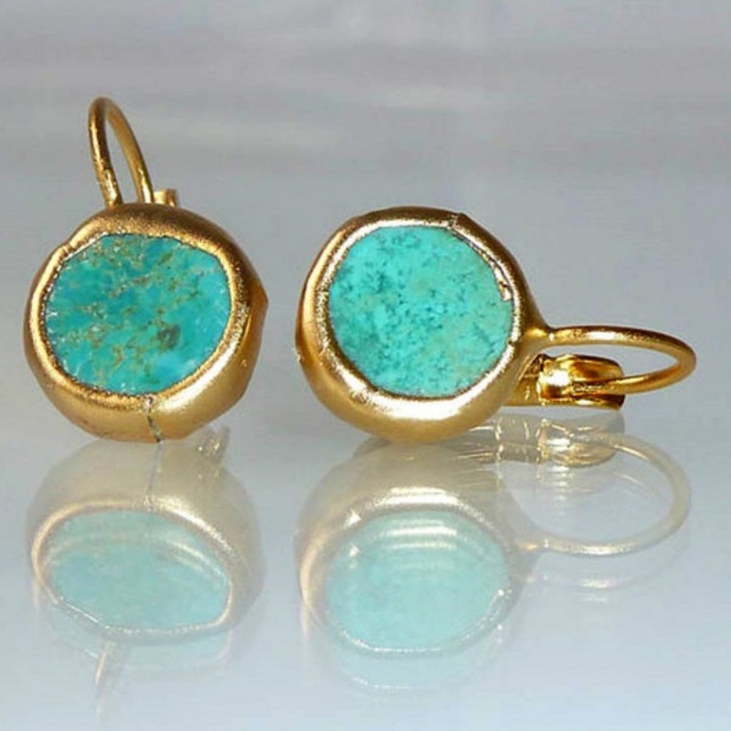 Brincos Dangle de Pedra de Res - Ethnic Fashion India avaliação e preço